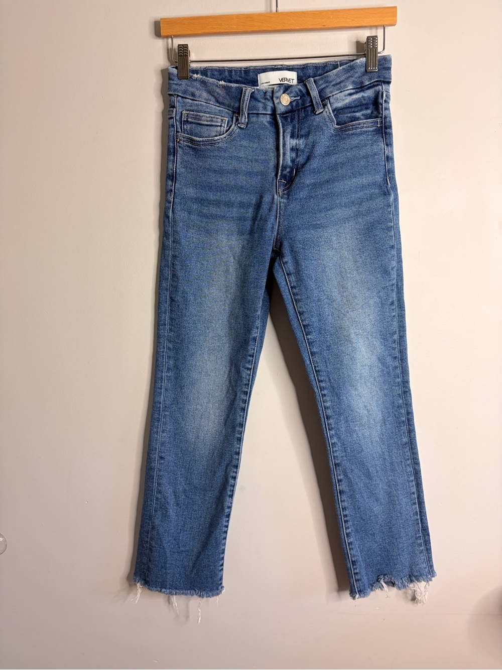 Vervet  Blue High-Rise Straight Jeans 27